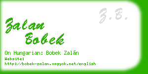 zalan bobek business card