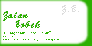 zalan bobek business card